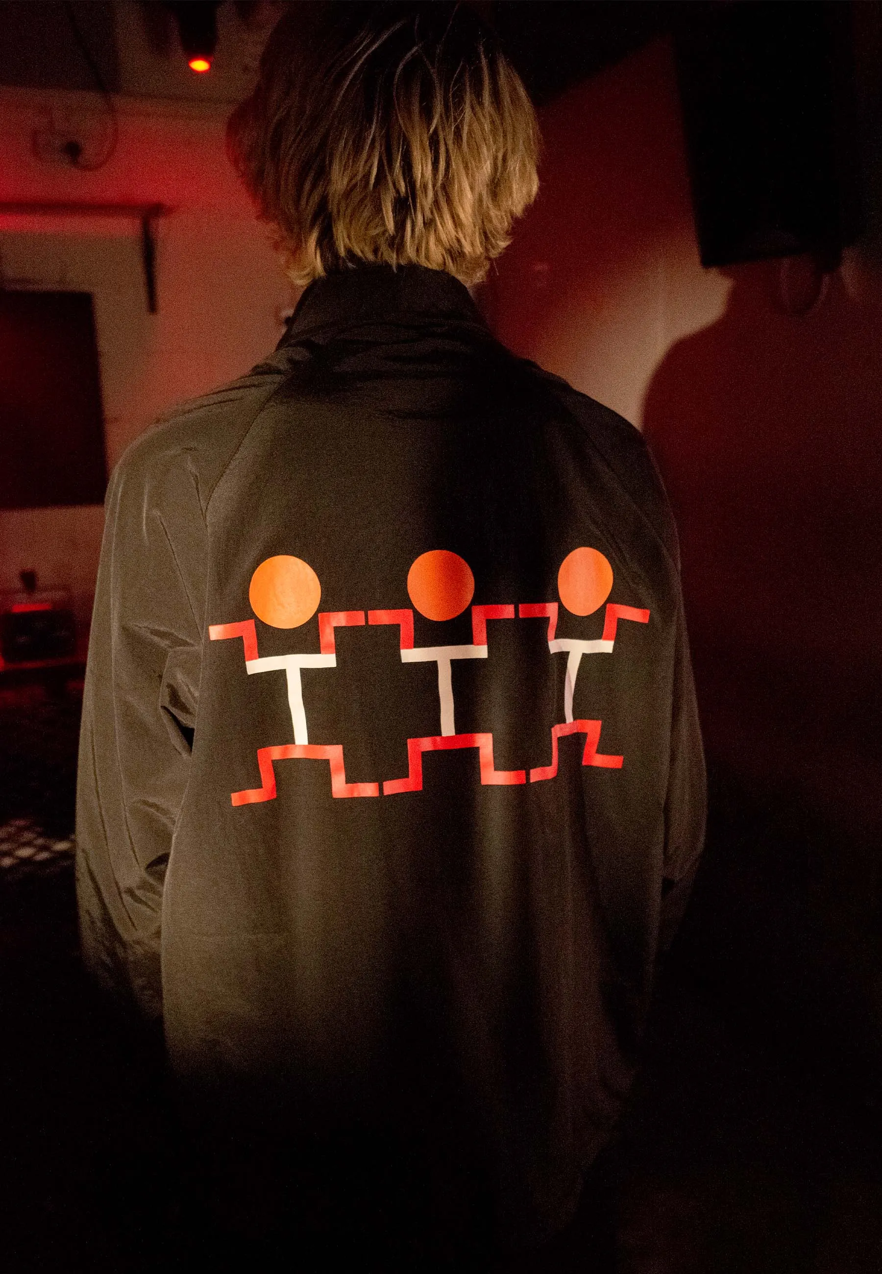 Three People Coach Jacket - Black