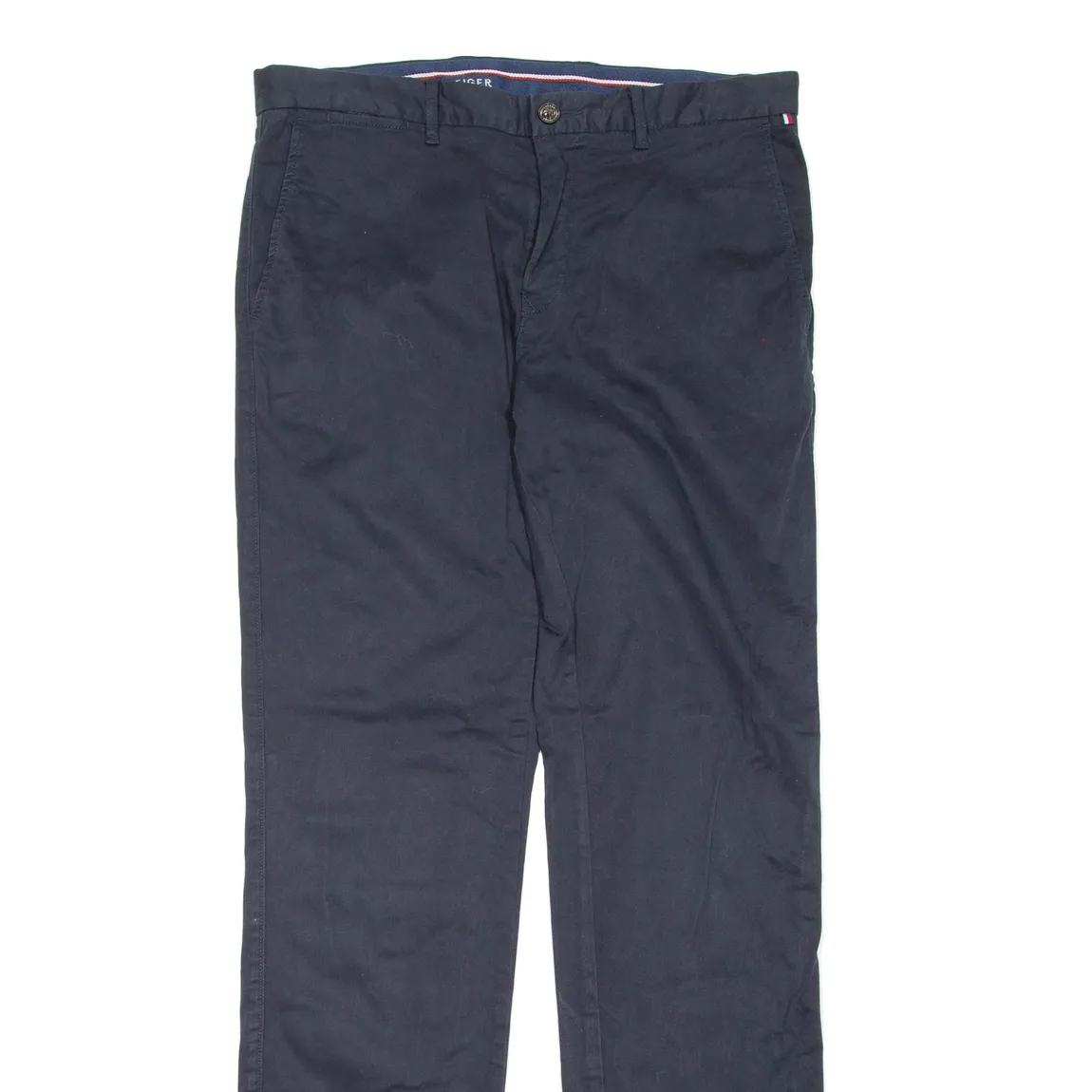 TOMMY HILFIGER Chino Mens Trousers Blue Regular Tapered W34 L34