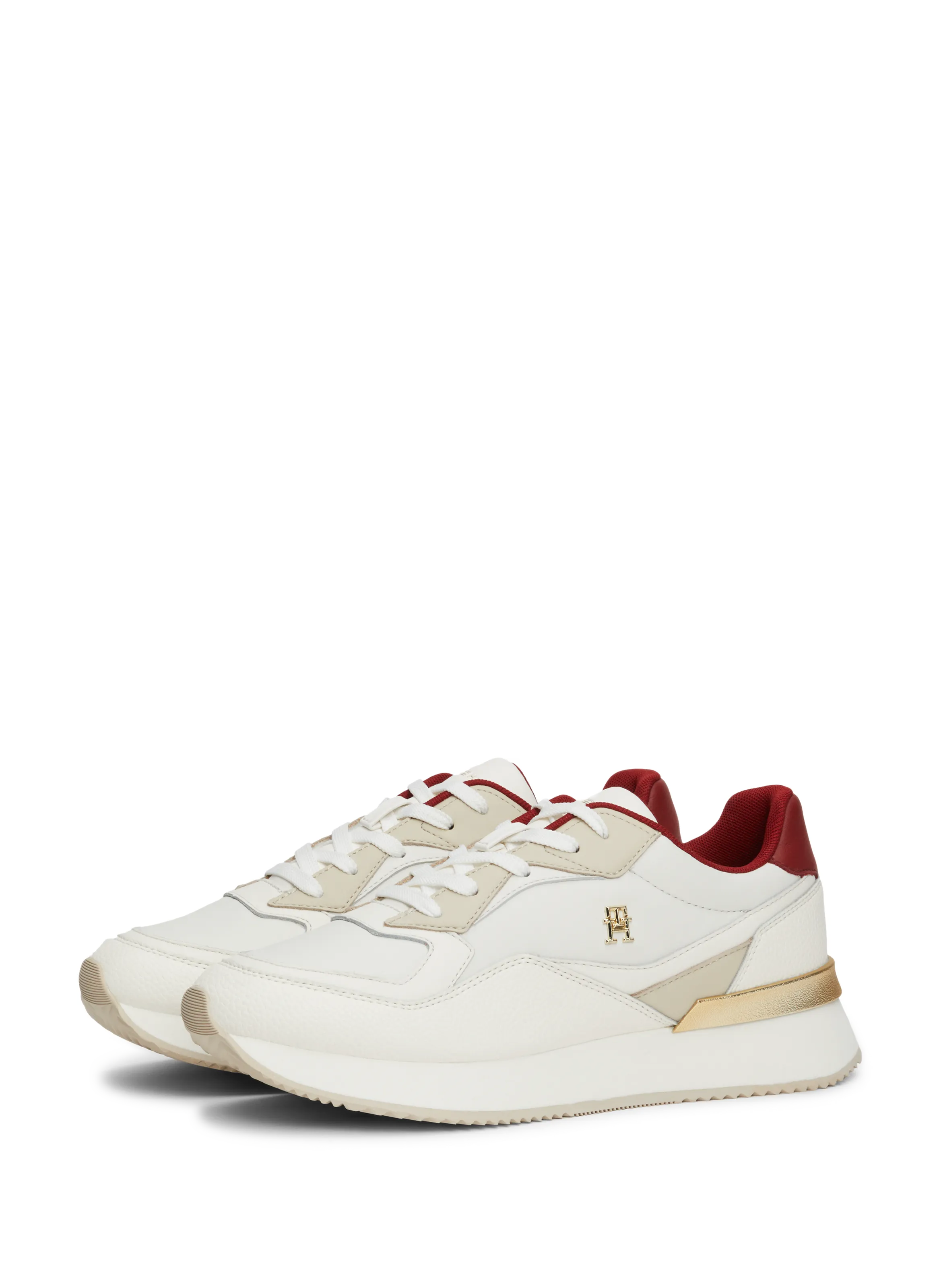 Tommy hilfiger  Wedge leather sneakers - Red
