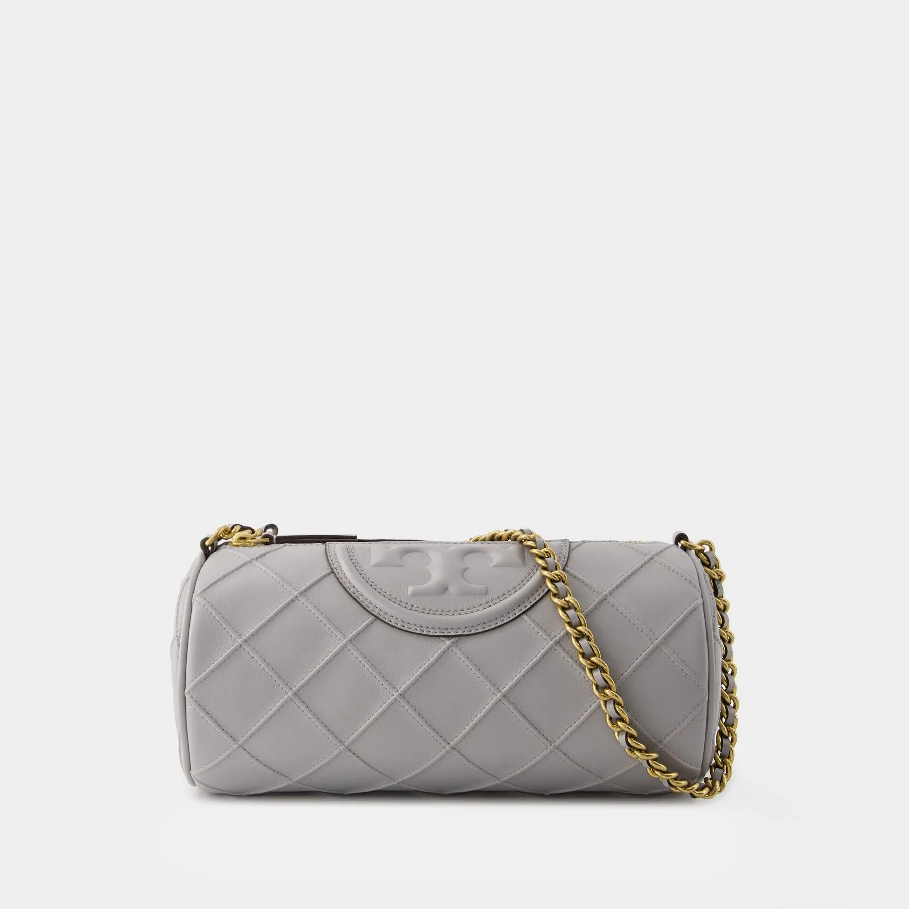 Tory Burch  Fleming Soft Barrel Bag - Tory Burch - Leather - Grey