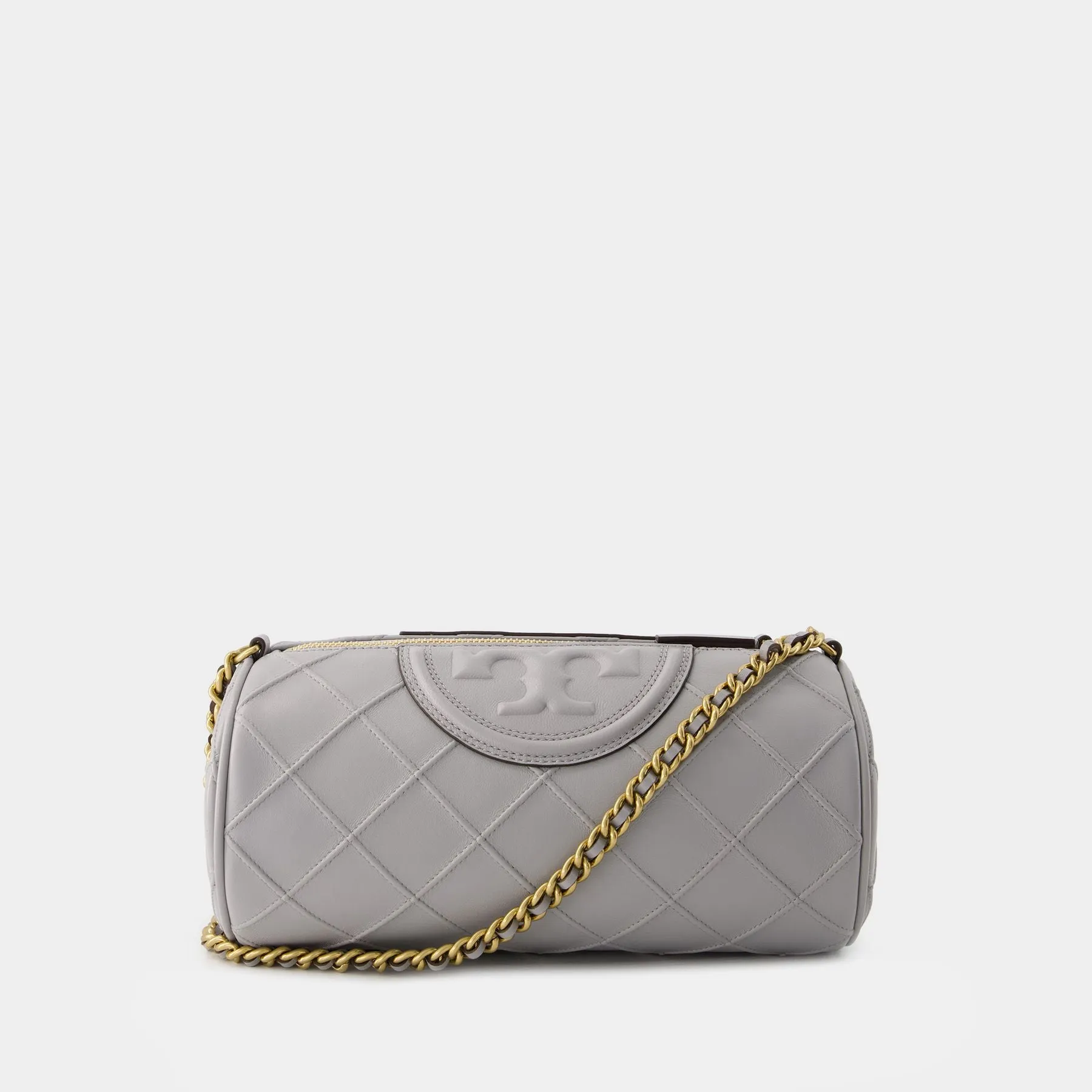 Tory Burch  Fleming Soft Barrel Bag - Tory Burch - Leather - Grey