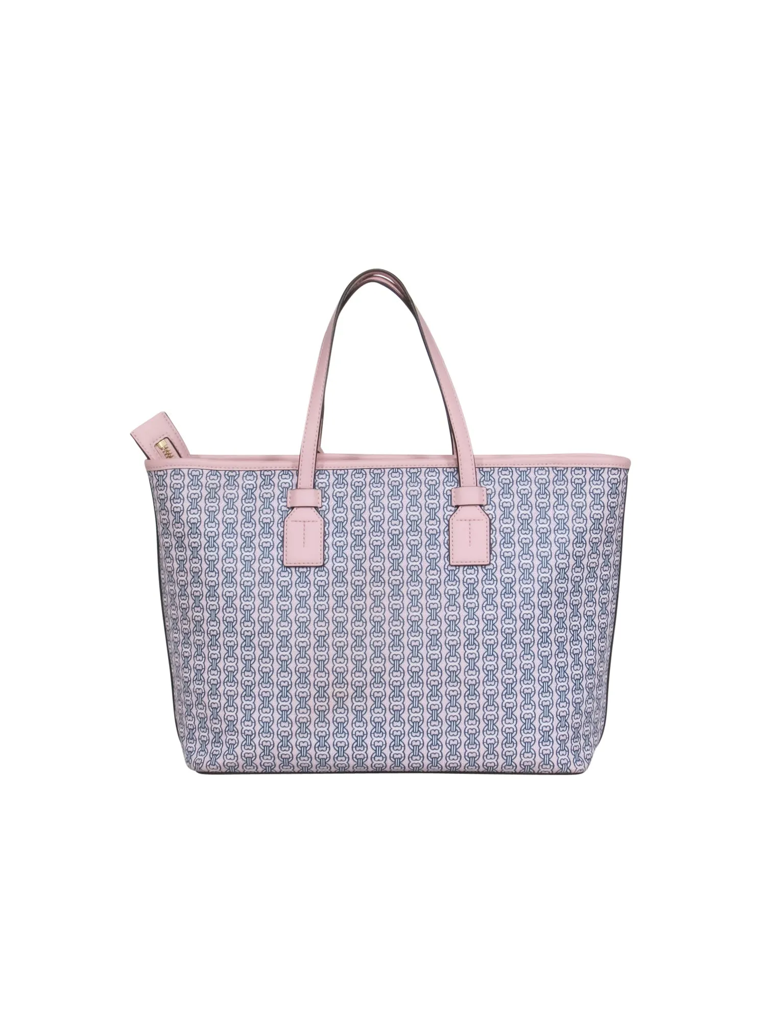 Tory Burch – Pink Textured Monogram Canvas Tote