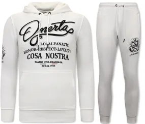 Tracksuit Set With Hoodie Omerta Cosa Nostra|NEW|