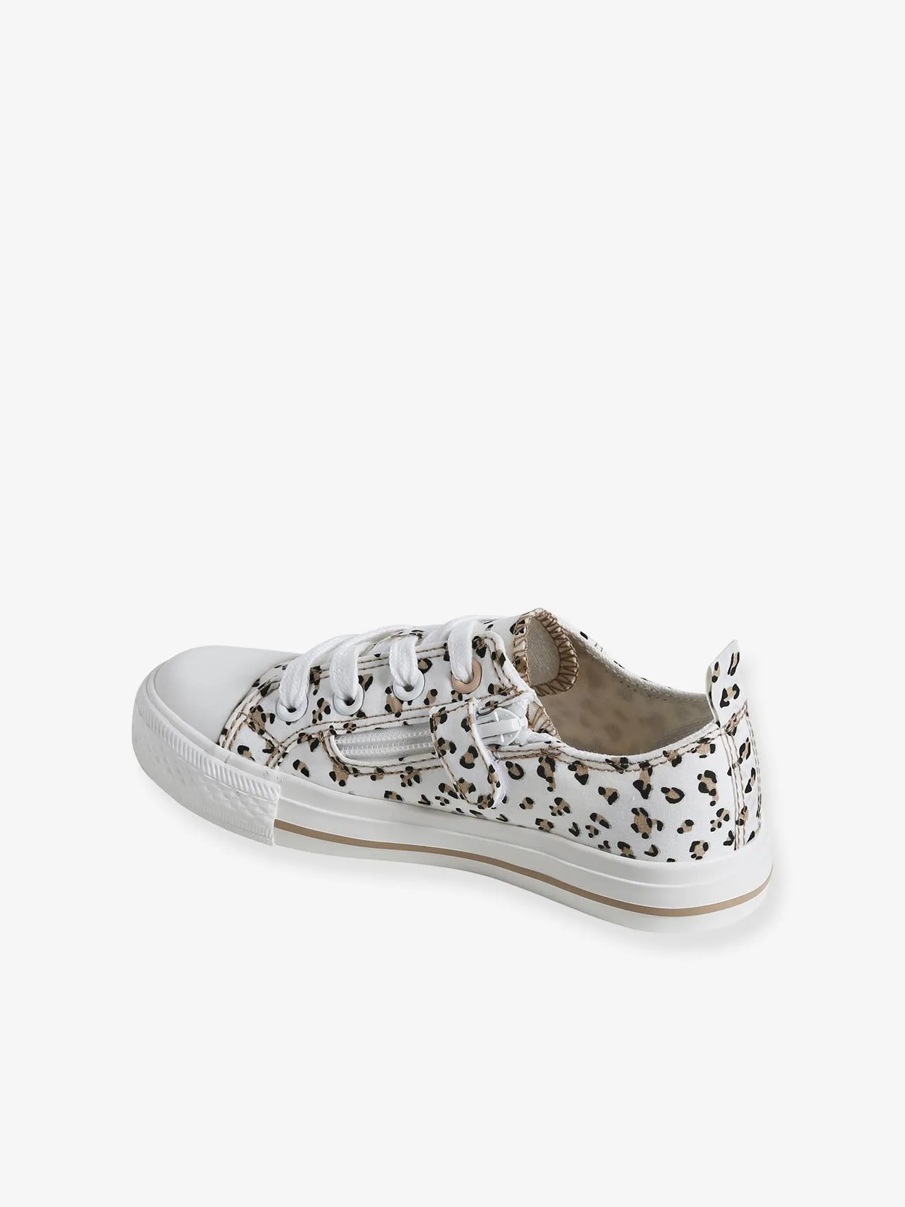 Trainers in Fancy Fabric, for Girls - printed white