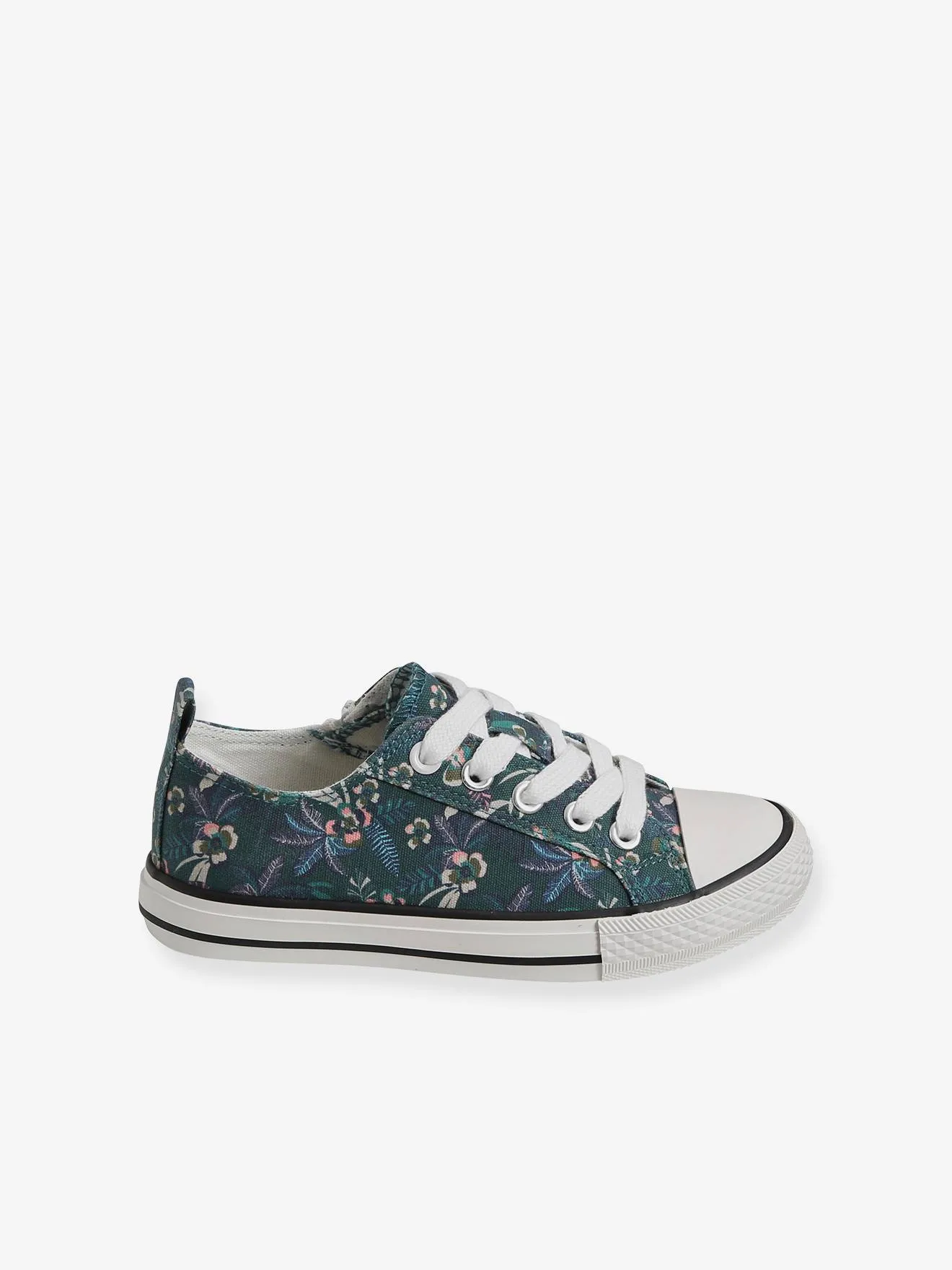 Trainers in Fancy Fabric, for Girls - printed white