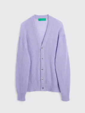 TRÈS BIEN everywear Fuzzy Light Cardigan Violet