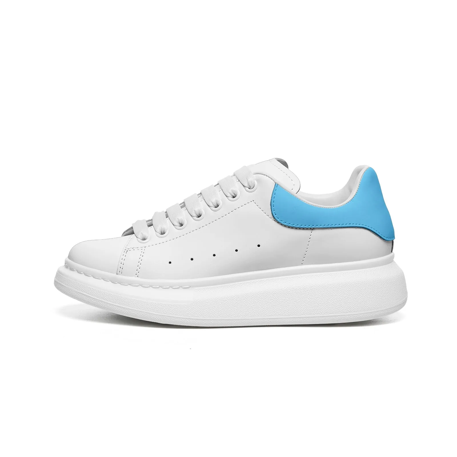 Tuck&Simon Blue Pink White Leather Sneakers
