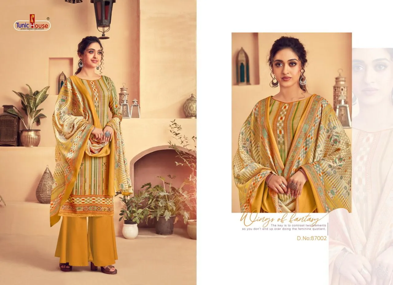 Tunic House Presents Tohfa Pashmina Printed Fancy Designer Salwar Kameez