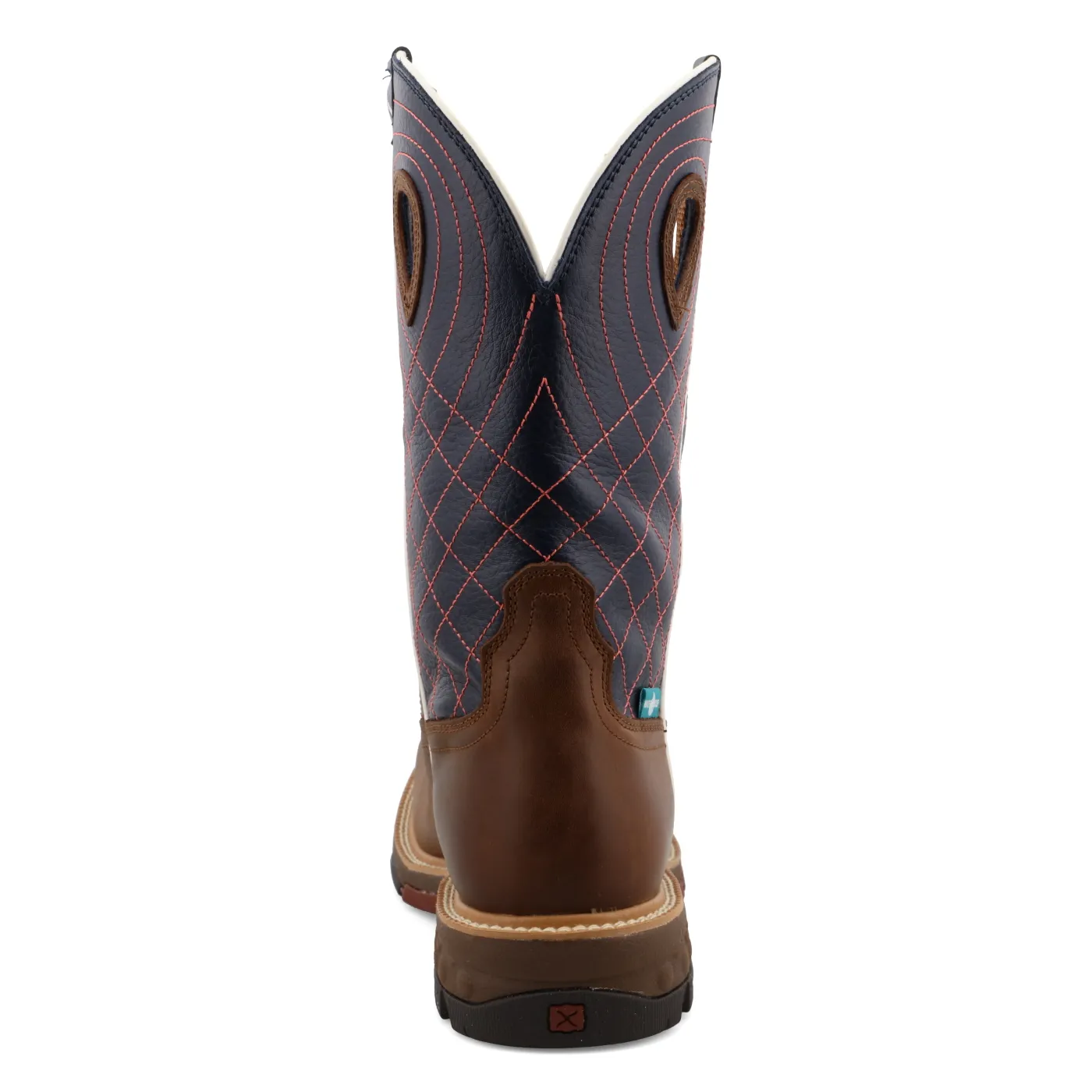 Twisted X Waterproof Western Work Boot – Mocha & Navy