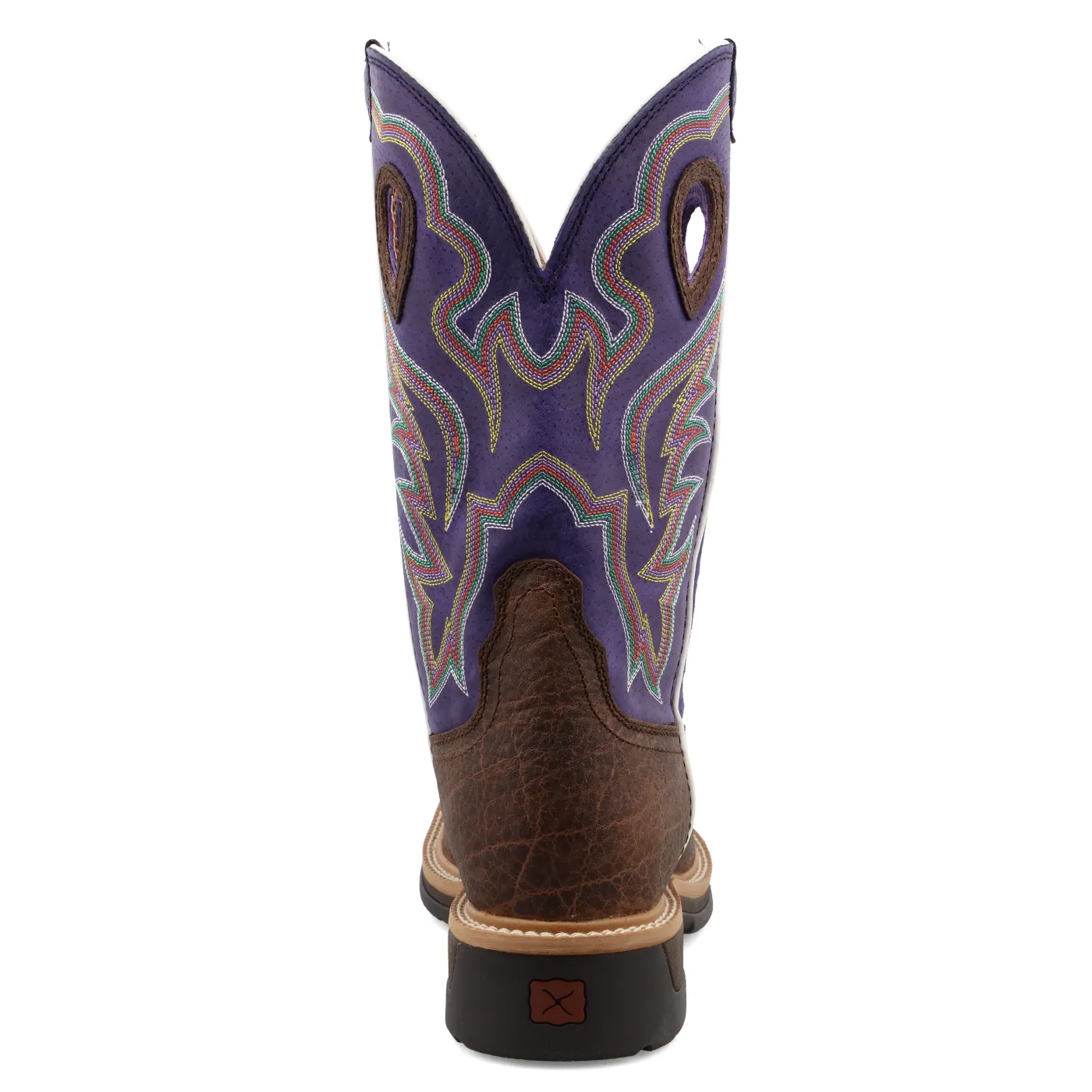 Twisted X Western Work Boot – Brown & Purple