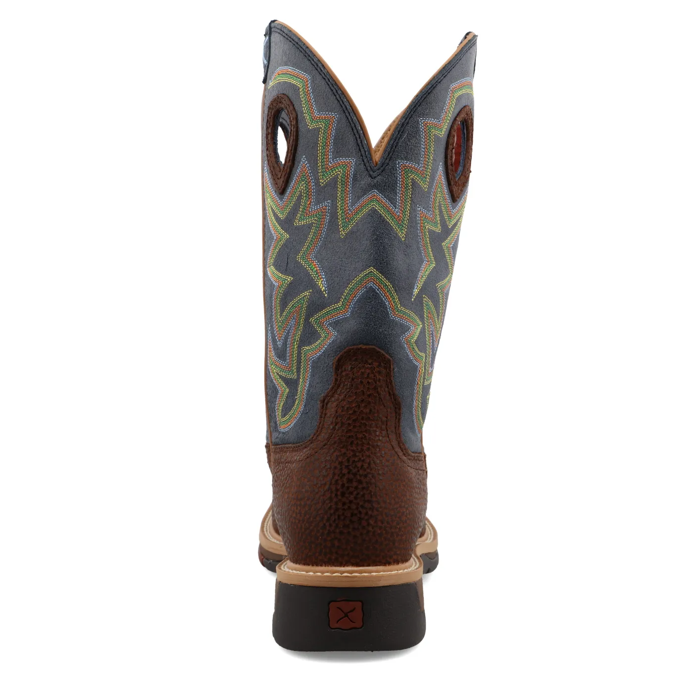 Twisted X Western Work Boot – Peanut Distressed & Navy