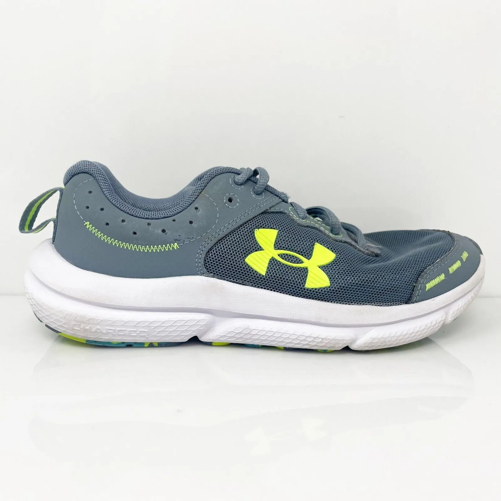 Under Armour Boys Assert 10 3026182-102 Gray Running Shoes Sneakers Size 5Y