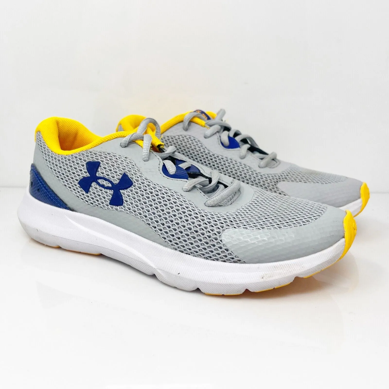 Under Armour Boys Surge 3 3024989-102 Gray Running Shoes Sneakers Size 5Y