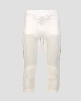 Unisex white 3/4 thermo-active leggings X-Bionic Energy Accumulator 4.0 Armadillo eawpa2w23u-w002
