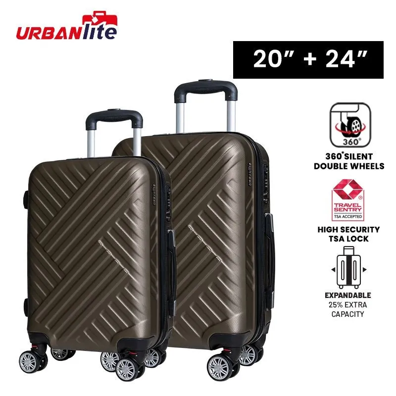 URBANlite WEAVE  20+24 Bundle 360° 8-Wheel Spinner | TSA Lock I Expandable |Hard Case Luggage