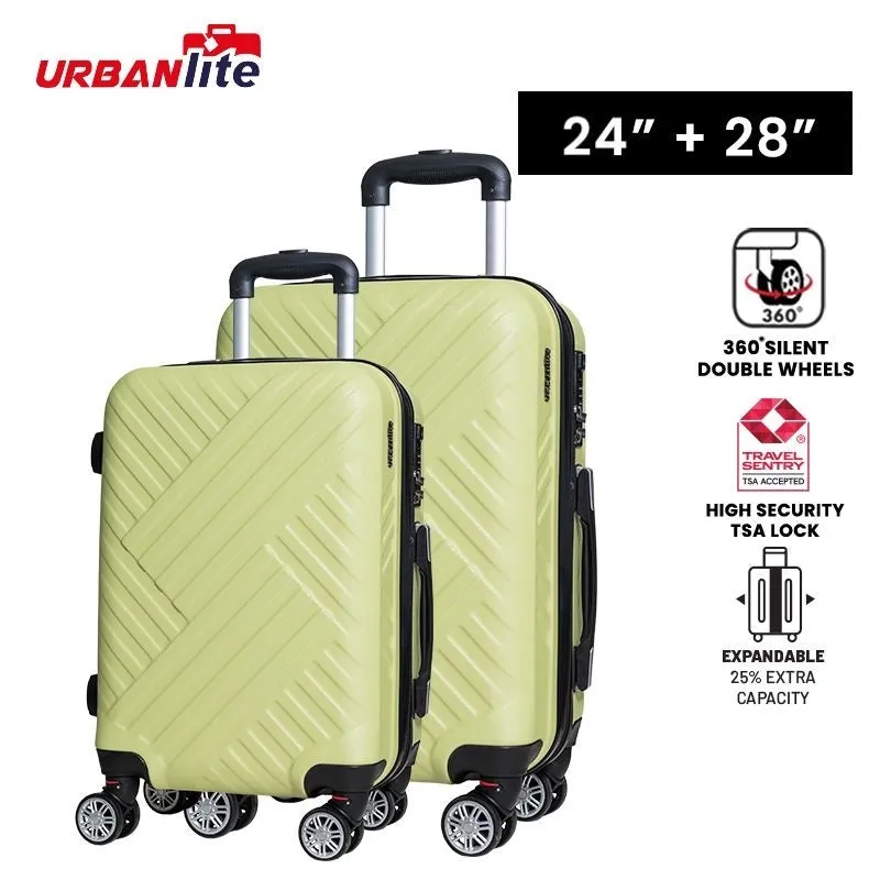 URBANlite WEAVE  24+28 Bundle 360° 8-Wheel Spinner | TSA Lock I Expandable |Hard Case Luggage