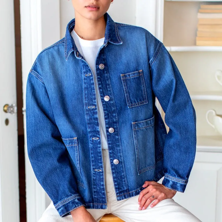 UTILITY SHIRT JACKET - Rebound Indigo Wash