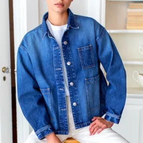 UTILITY SHIRT JACKET - Rebound Indigo Wash