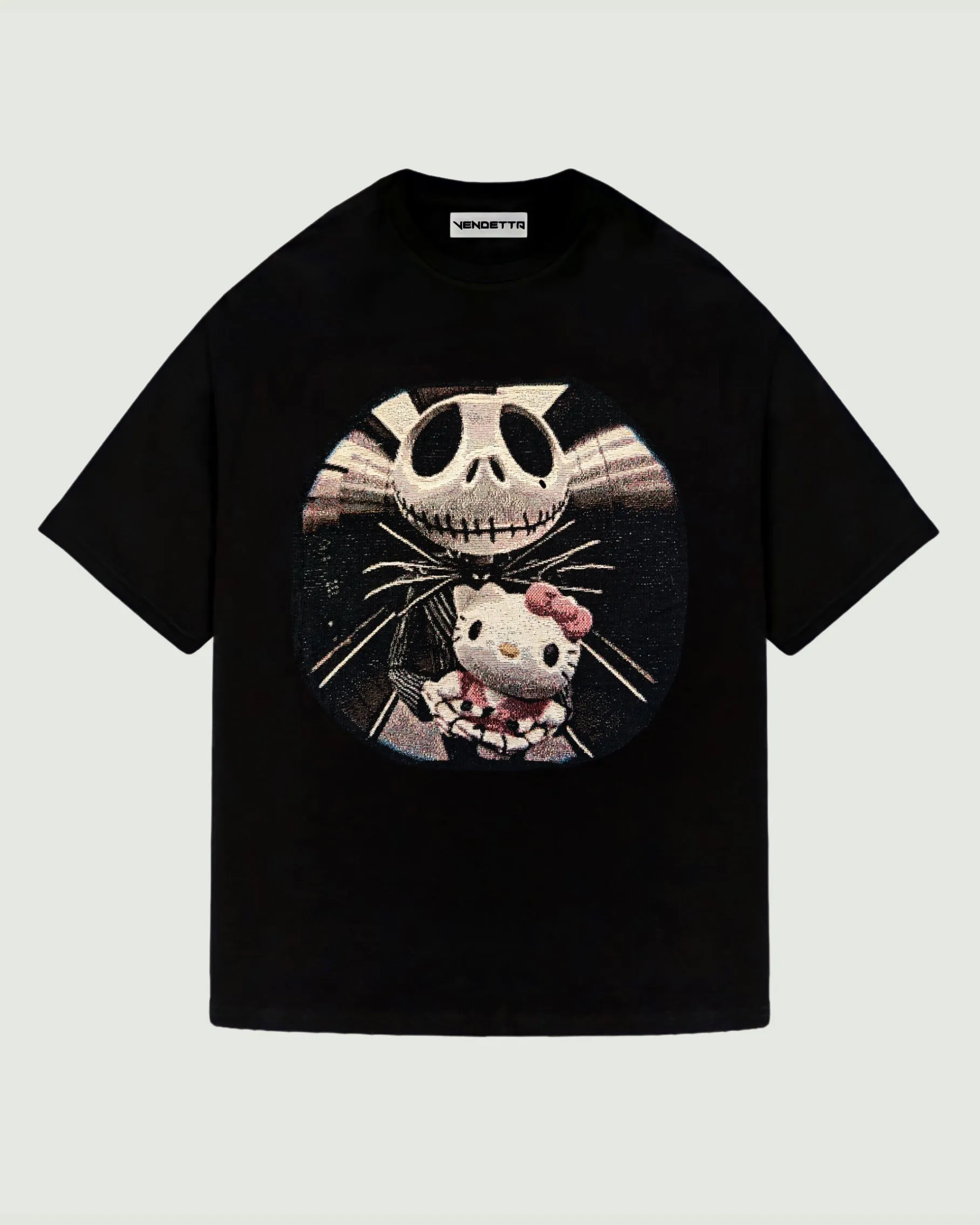 VA-SS24-740 JACK SKELLINGTON X HELLO KITTY TAPESTRY TEE