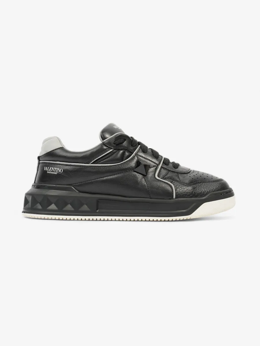 Valentino One Stud Sneakers Black / Grey Leather EU 40 UK 6