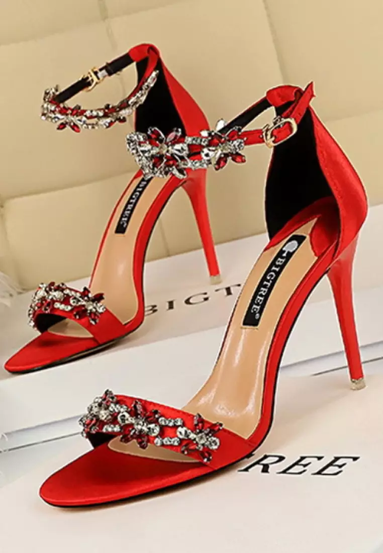 VANSA Rhinestone Strap Evening Sandals VSW-P3681
