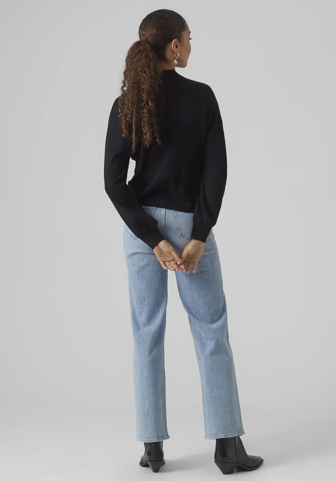 Vero Moda Nancy Funnel Neck Sweater, Black
