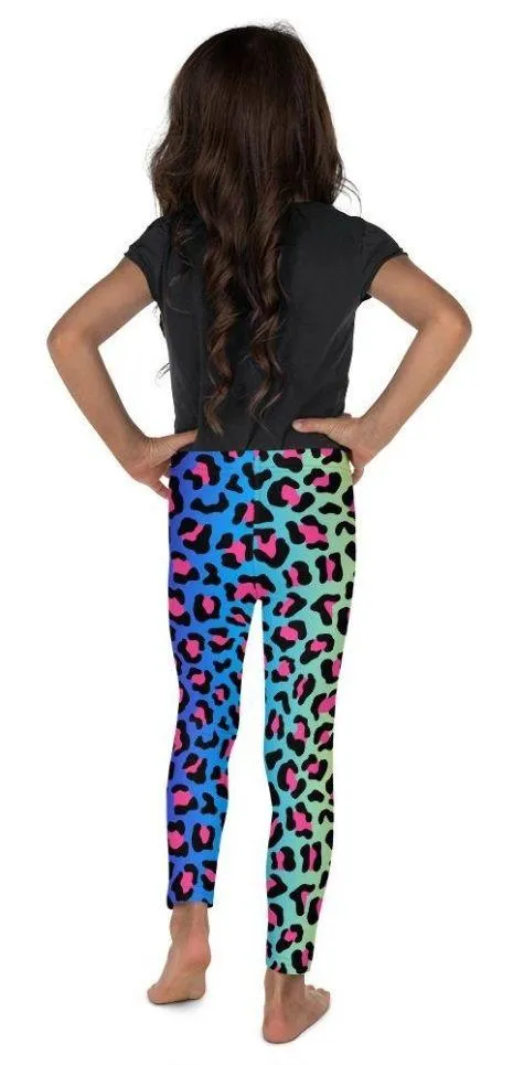 Vibrant Leopard Print Kid's Leggings