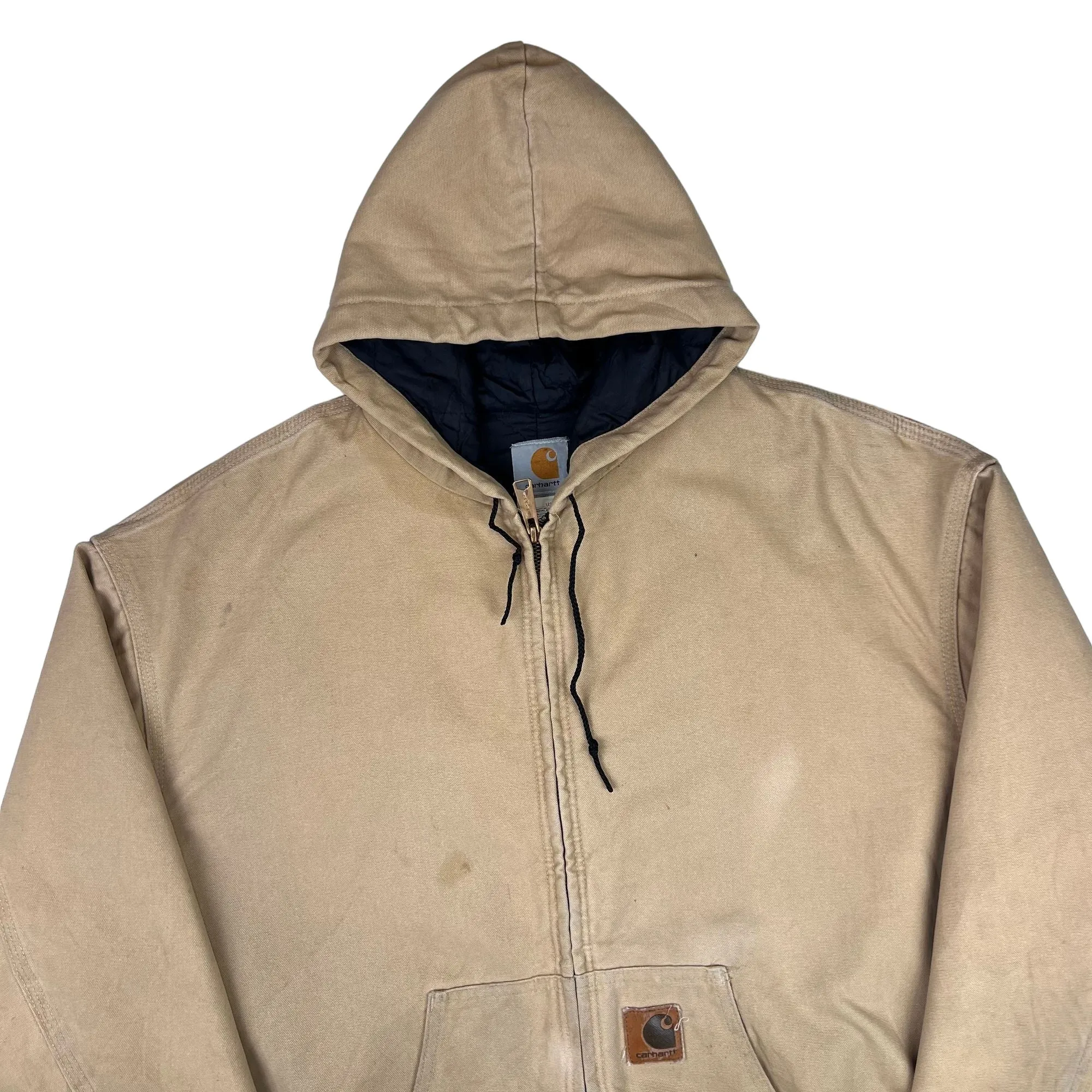 Vintage 90's Carhartt Active Workwear Jacket Beige J06 WET