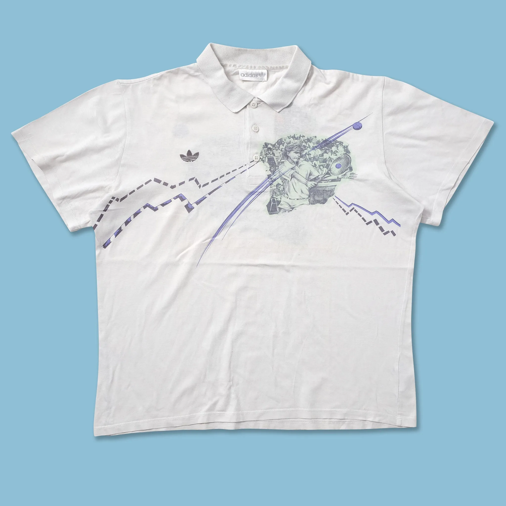 Vintage adidas Stefan Edberg Polo Medium