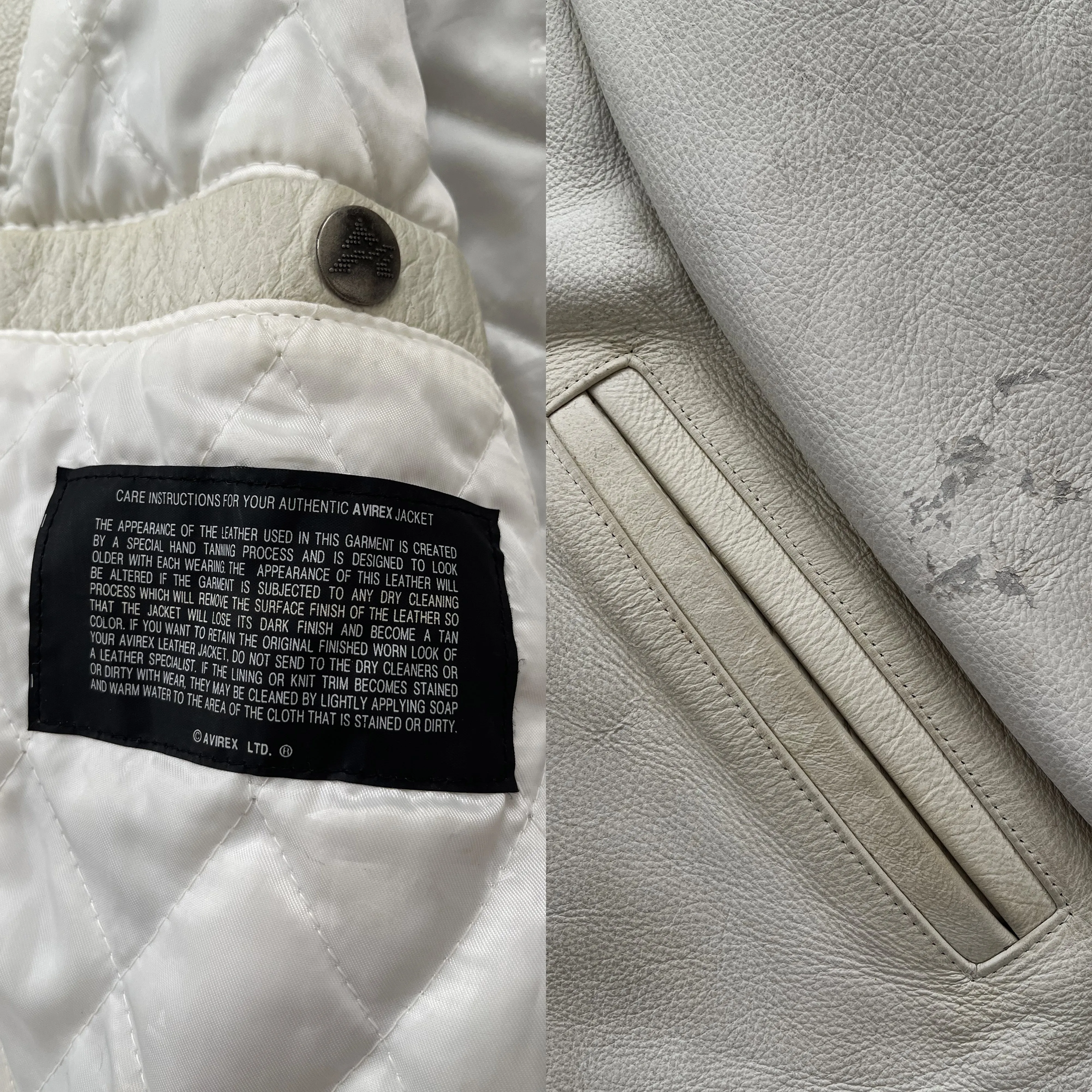 Vintage Avirex Leather Varsity Jacket