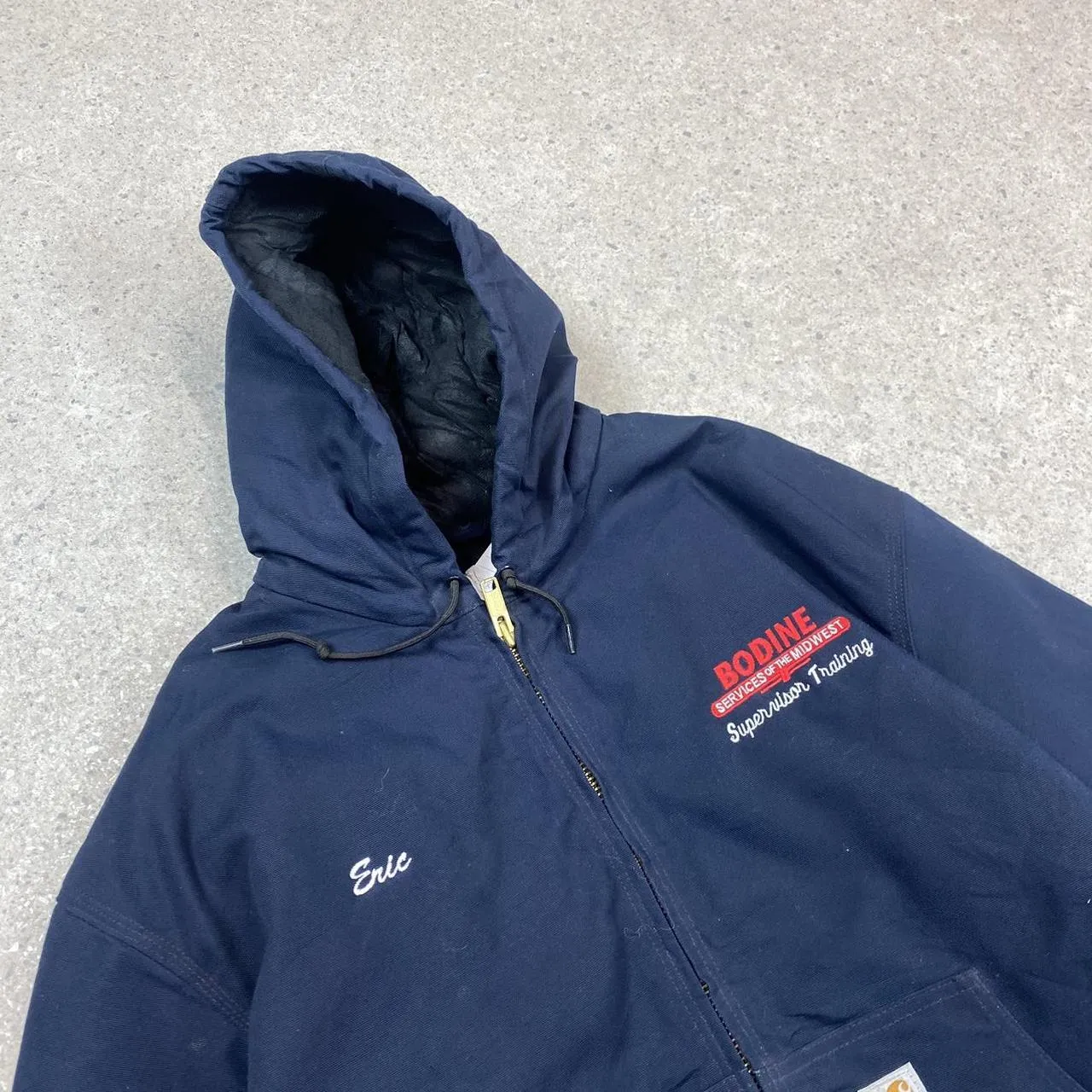 Vintage Carhartt Active Hooded Jacket navy XXL