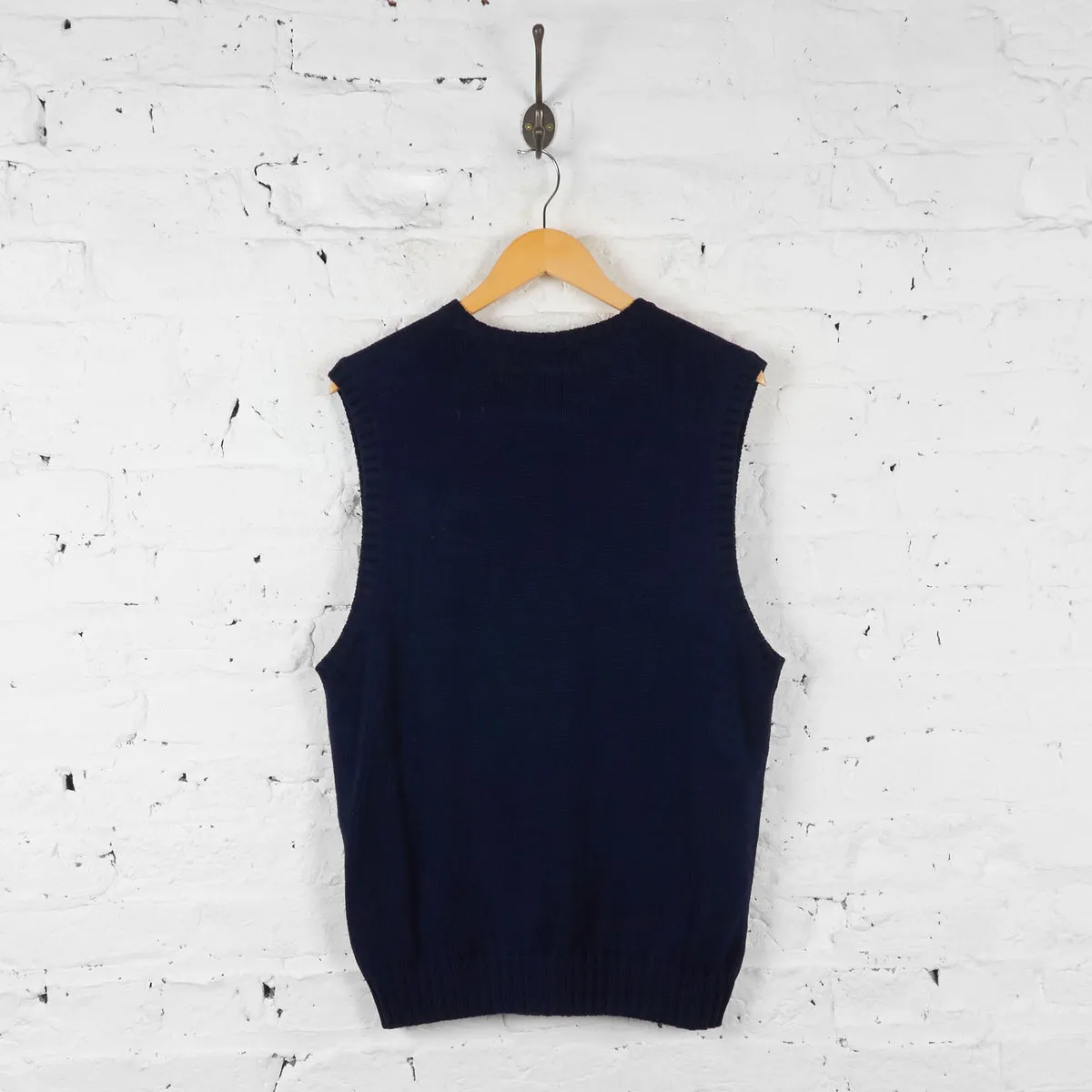Vintage Ralph Lauren Knitted Vest - Navy - L