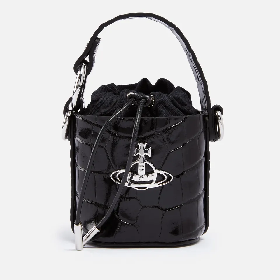 Vivienne Westwood Mini Daisy Croc-Effect Leather Bucket Bag | Coggles