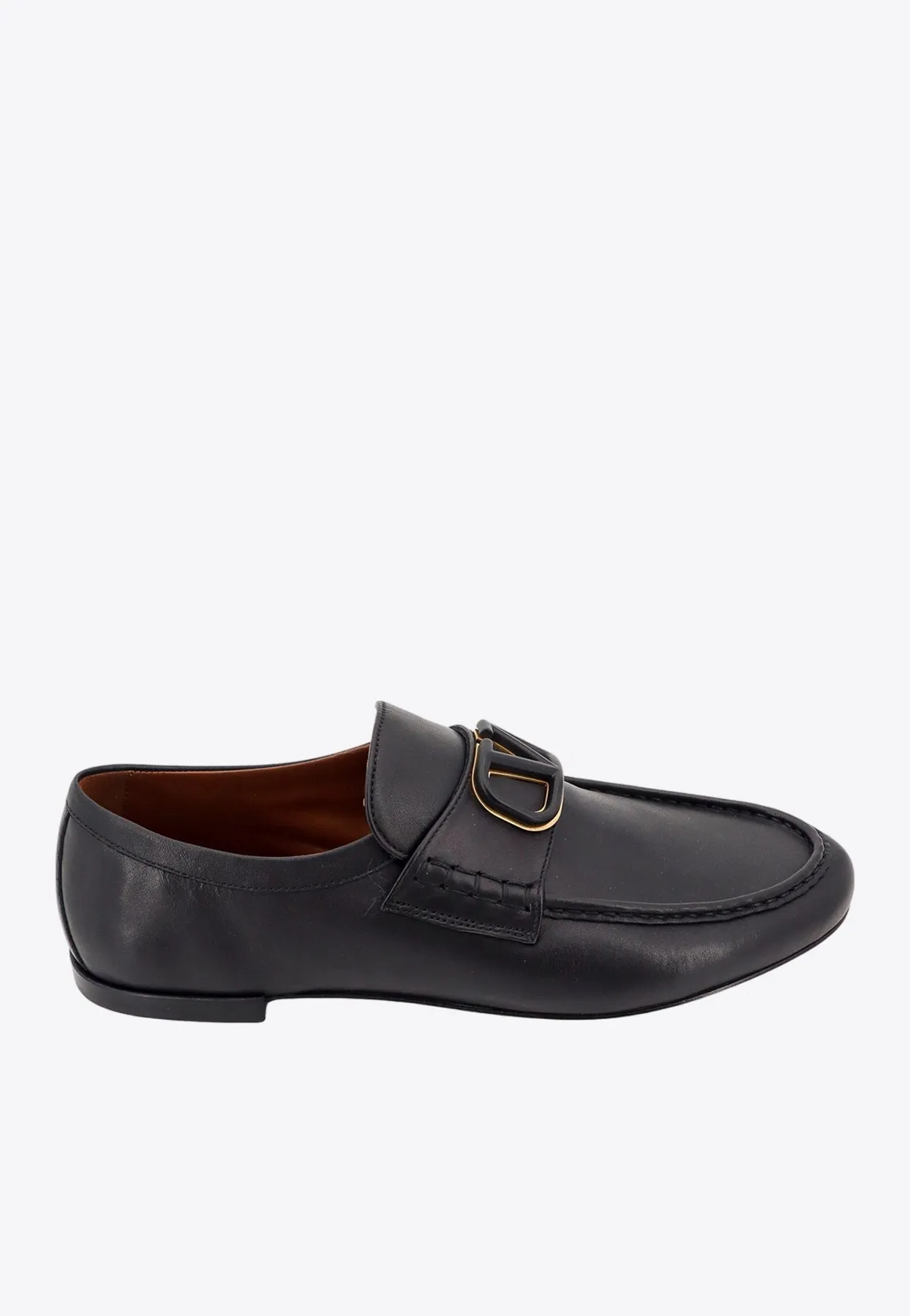 VLogo Signature Leather Loafers