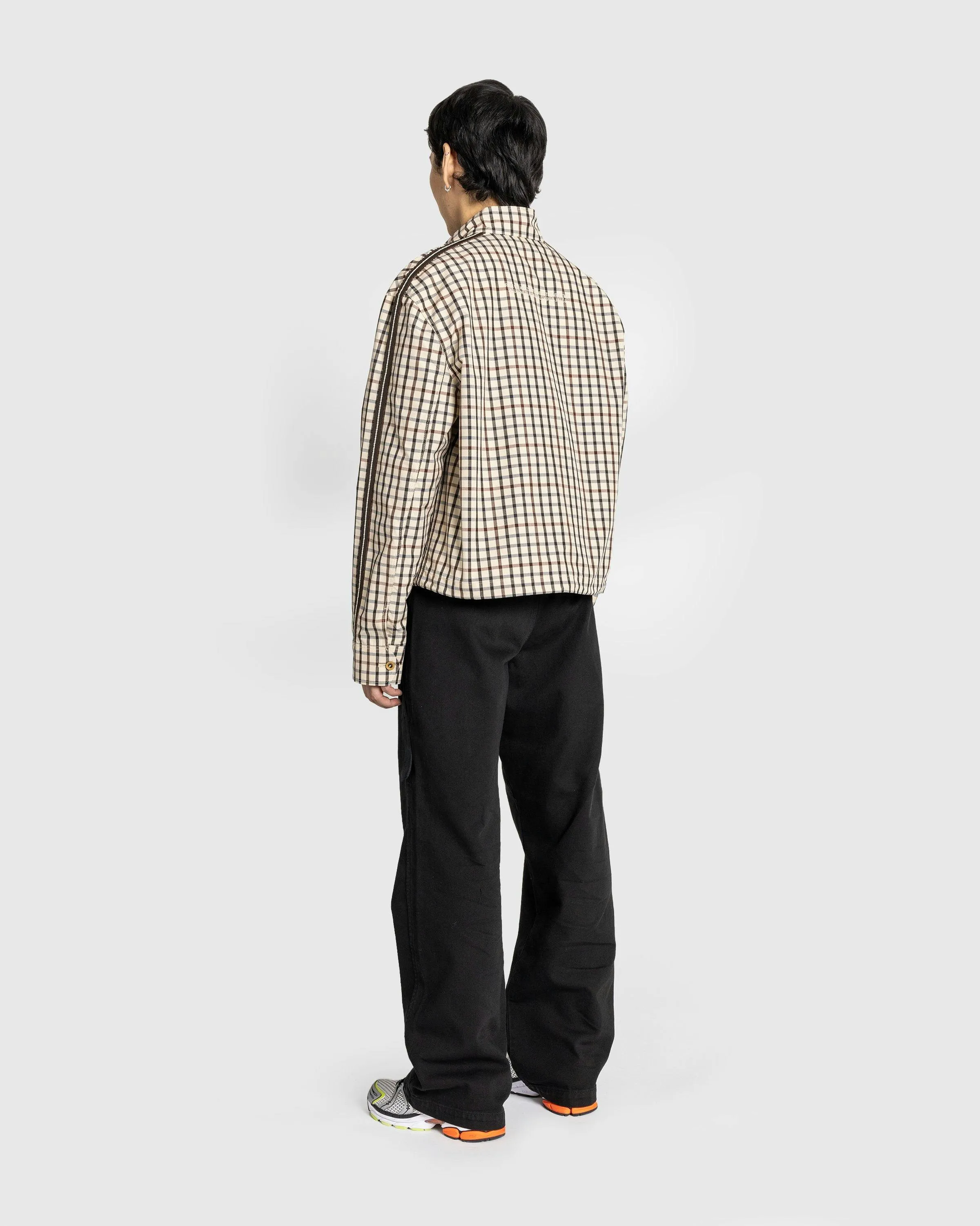 Wales Bonner – Harrington Jacket Ivory/Navy/Maroon Check | Highsnobiety Shop