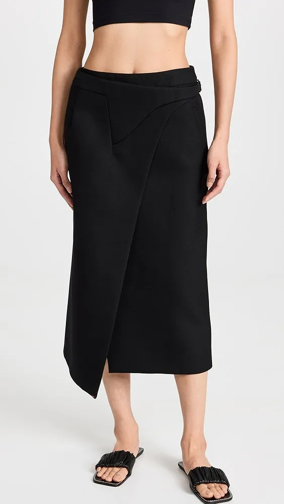 WARDROBE.NYC   Wrap Skirt Midi 