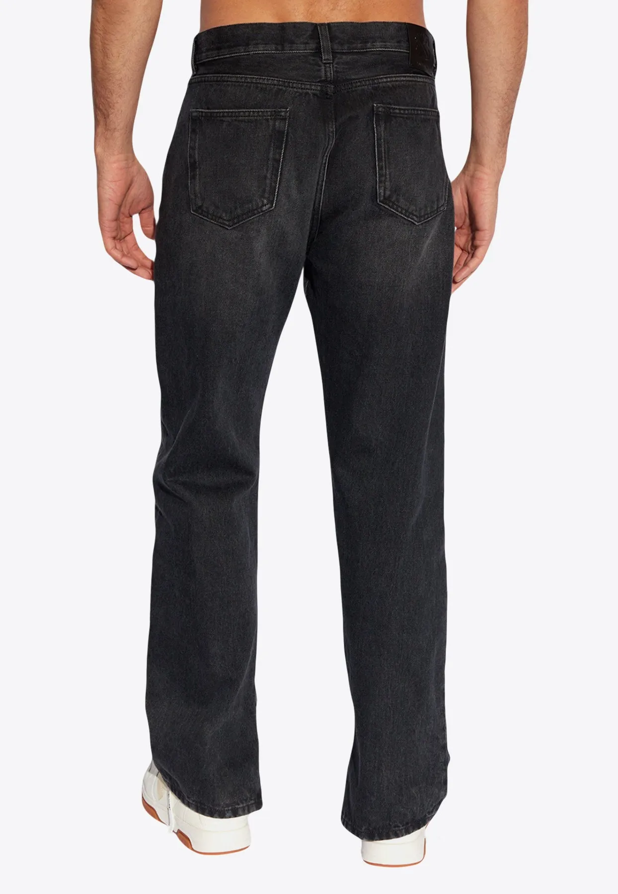 Washed Decorative-Zip Jeans