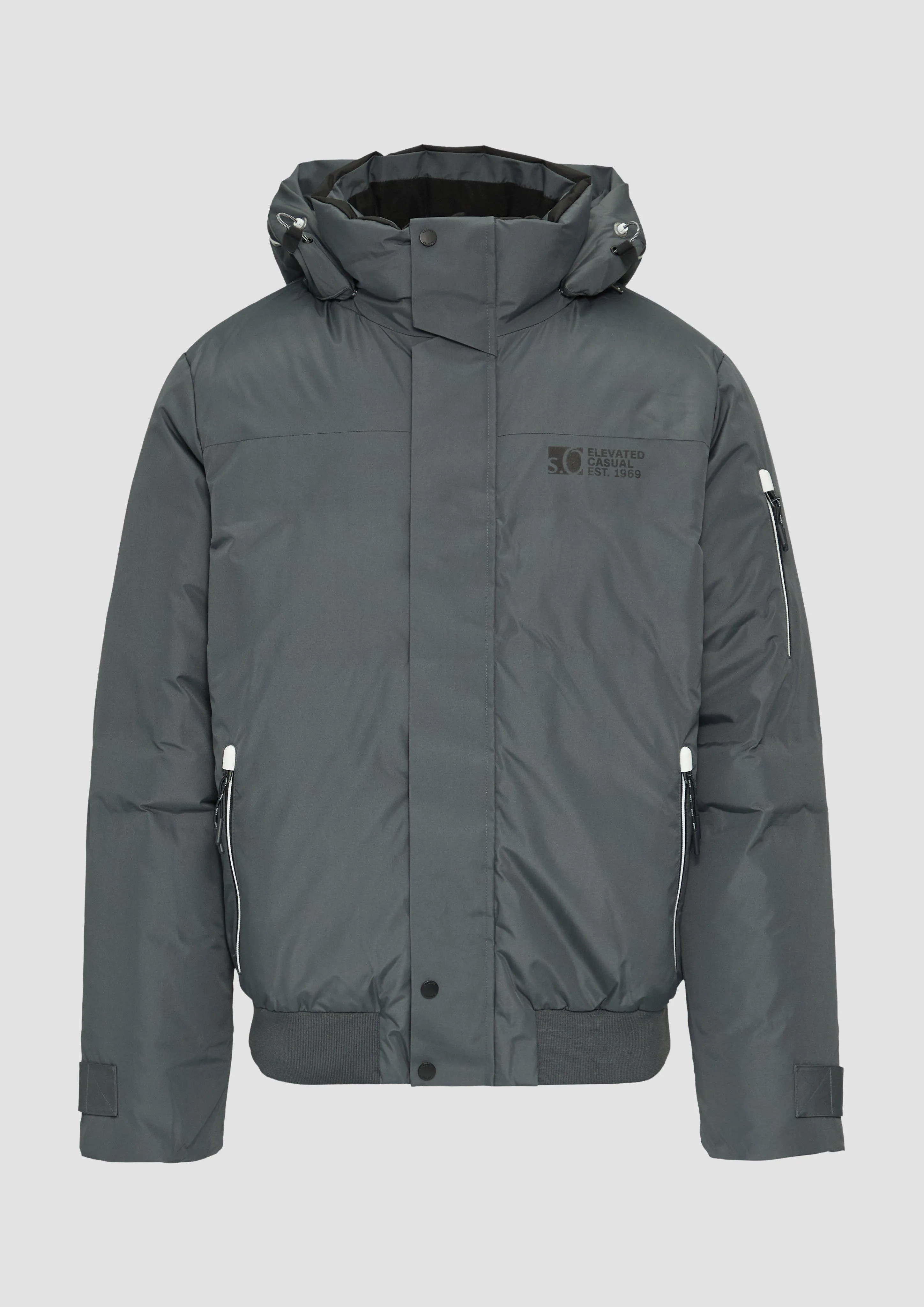 Water-resistant, padded bomber jacket with contrasting details