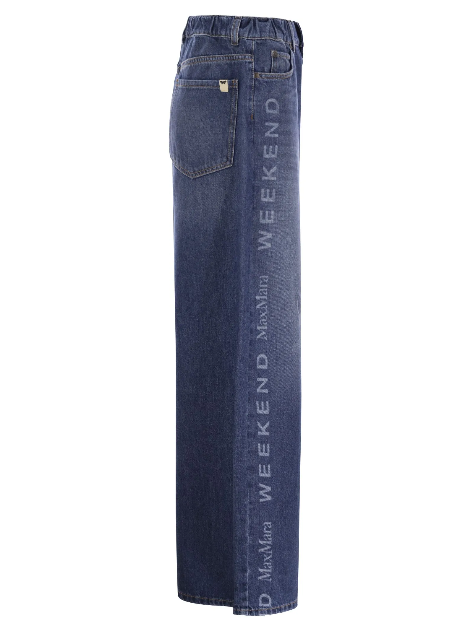 Weekend Max Mara Lisotte Wide Denim Jeans With Logo