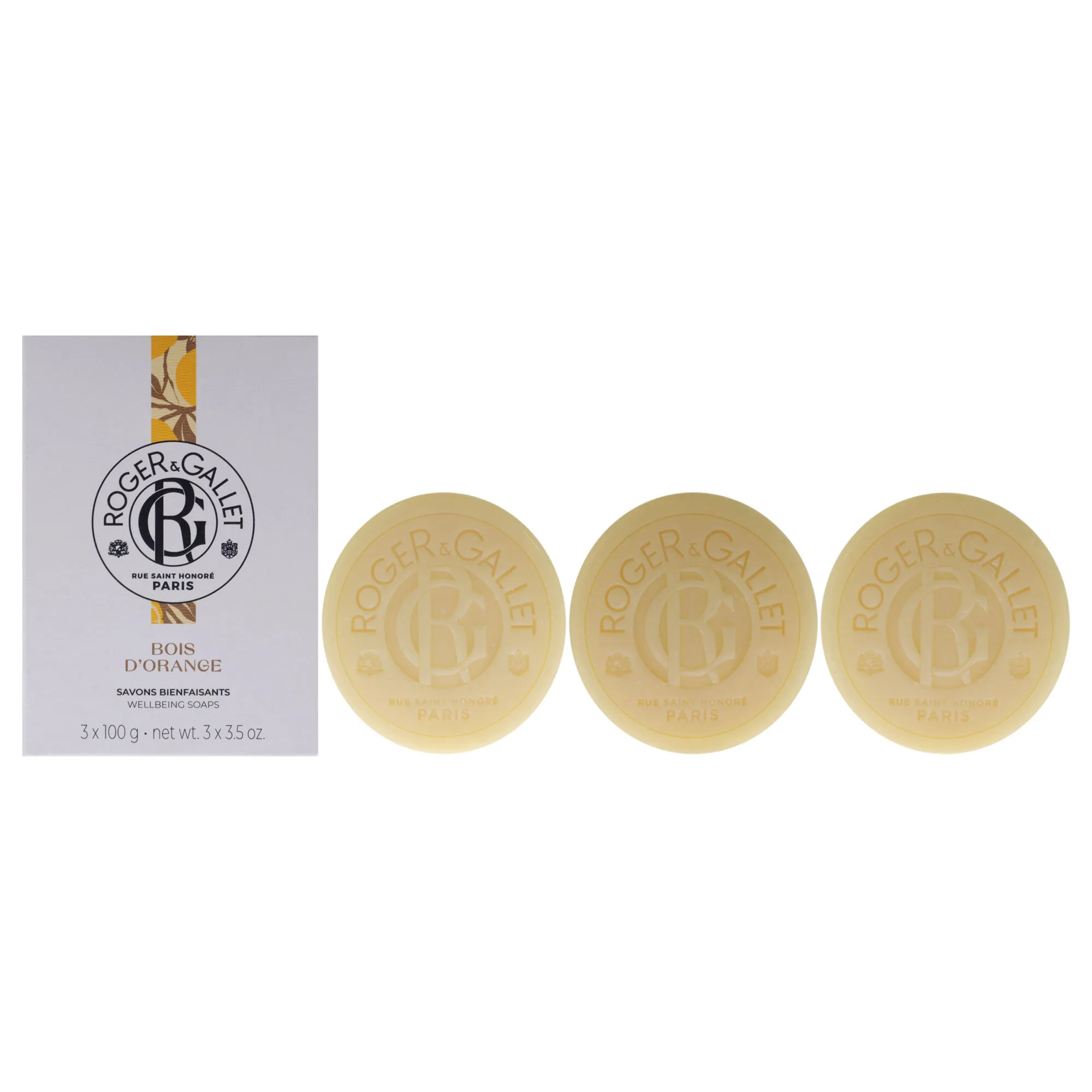 Wellbeing Soap Set - Orange Wood by Roger & Gallet for Unisex - 3 x 3.5 oz Soap