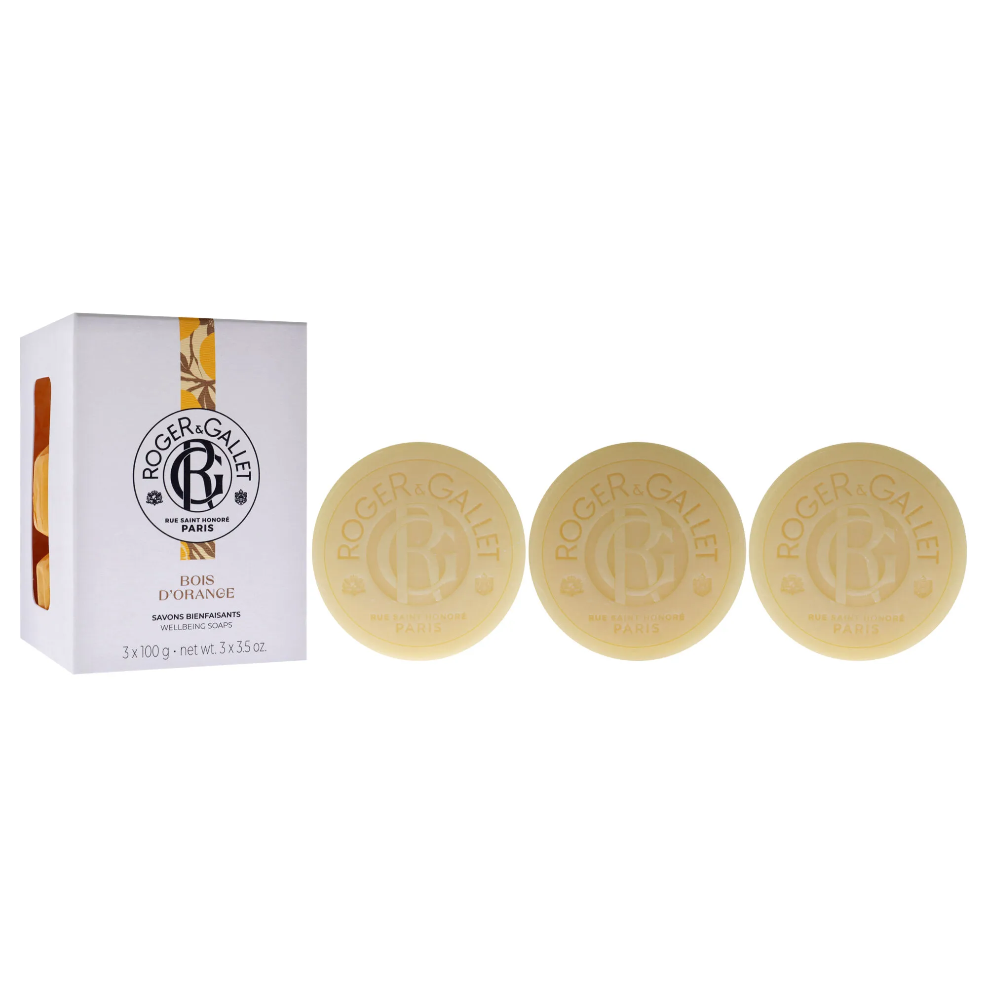 Wellbeing Soap Set - Orange Wood by Roger & Gallet for Unisex - 3 x 3.5 oz Soap
