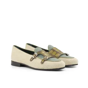 --White Monk Slipper Shoe-