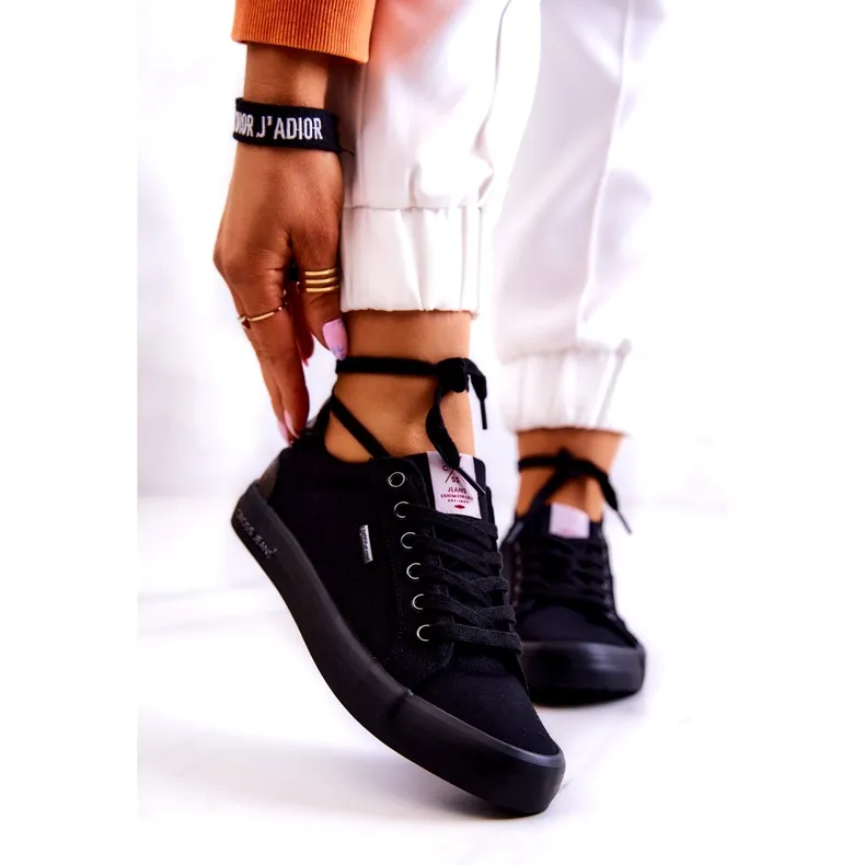 Women's Sneakers Tied Cross Jeans JJ2R4039C Black
