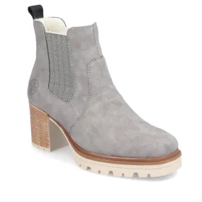 Women’s Rieker Sandra 71 Ankle Boot – Grey/Leinen