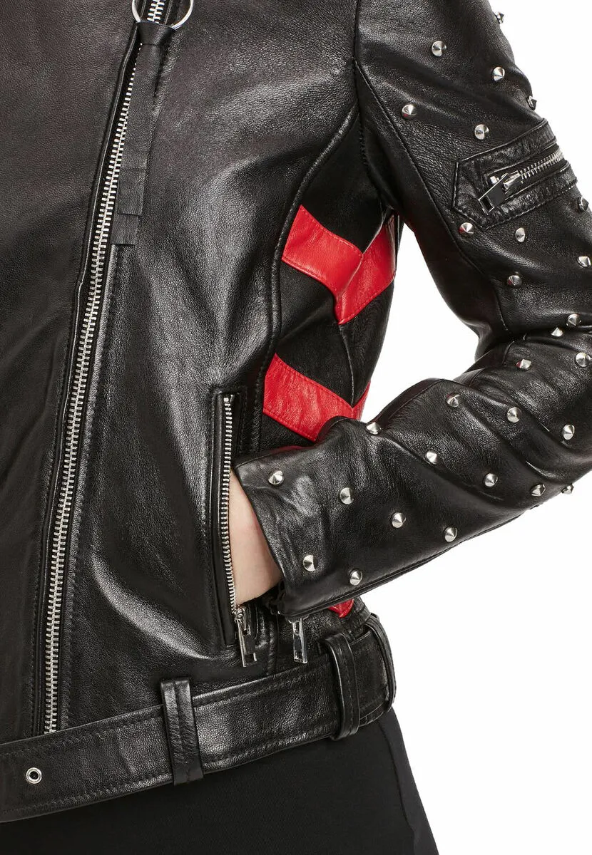 Women's (biker) jacket 2 G2WTaly - SF LAROXV - Black / Red - M0013679  -  Metal-shop