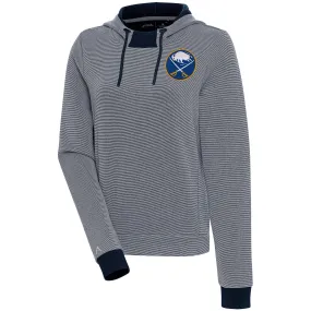 Women's Buffalo Sabres  Antigua Navy Axe Bunker Tri-Blend Pullover Hoodie