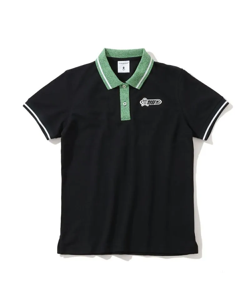 Women's Jamming Knit Collar Polo Black