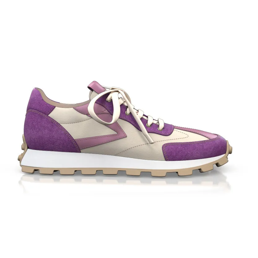 Women's Leather Running Sneakers 56512