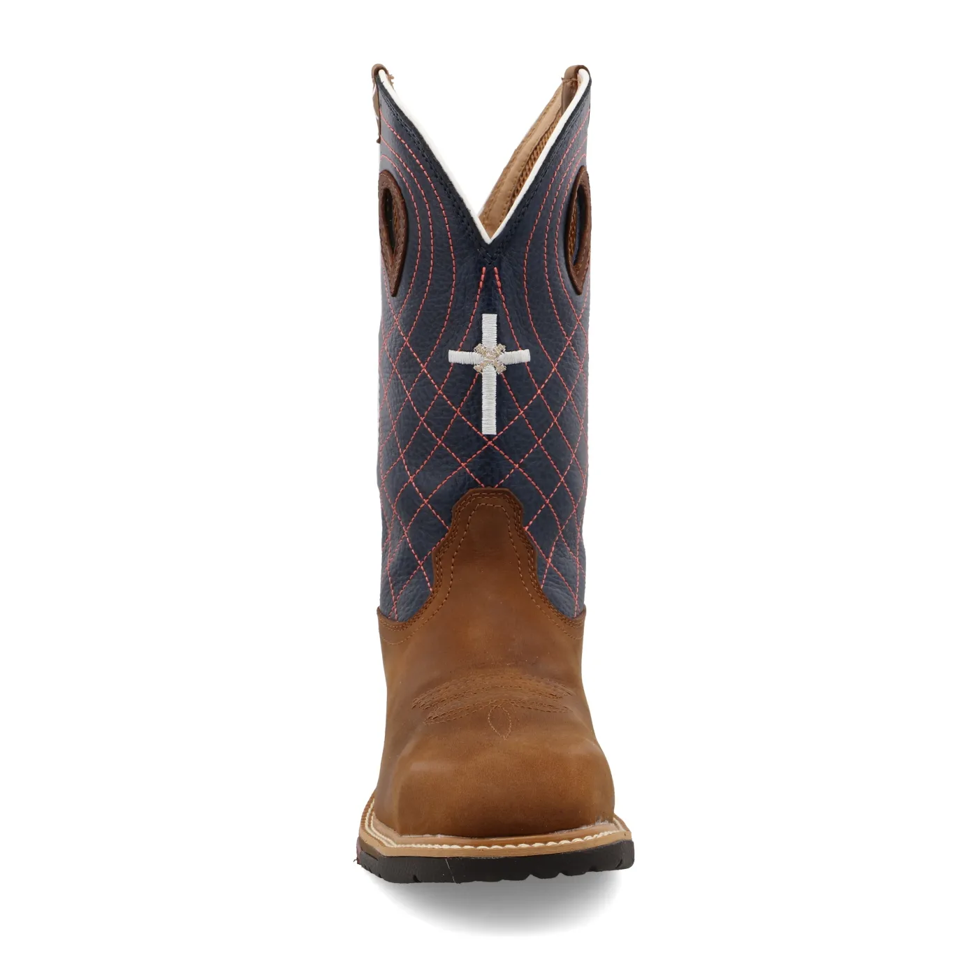 Women’s Twisted X Western Work Boot – Brown & Navy WXBAW01