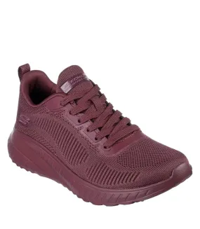 Womens/ladies bob squad chaos face off trainers plum Skechers